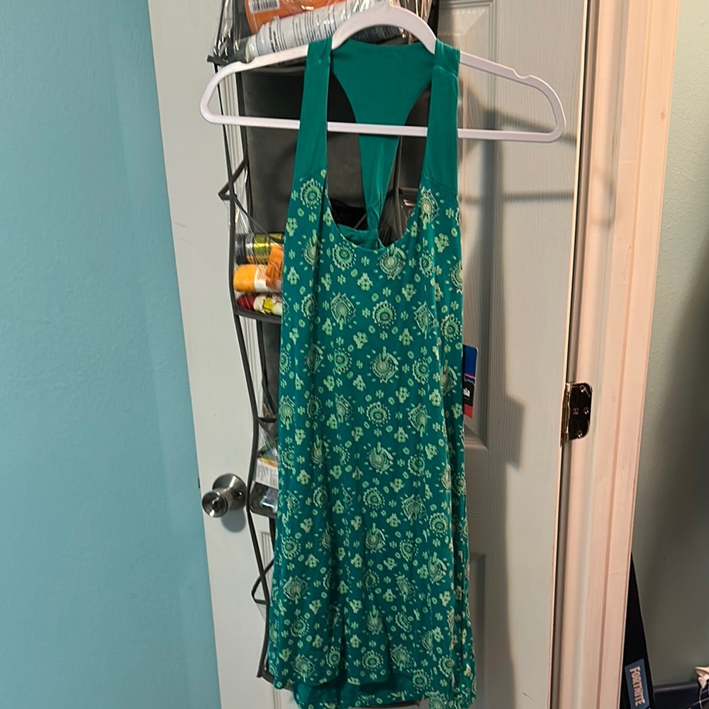 Patagonia Teal and Yellow Floral Dress